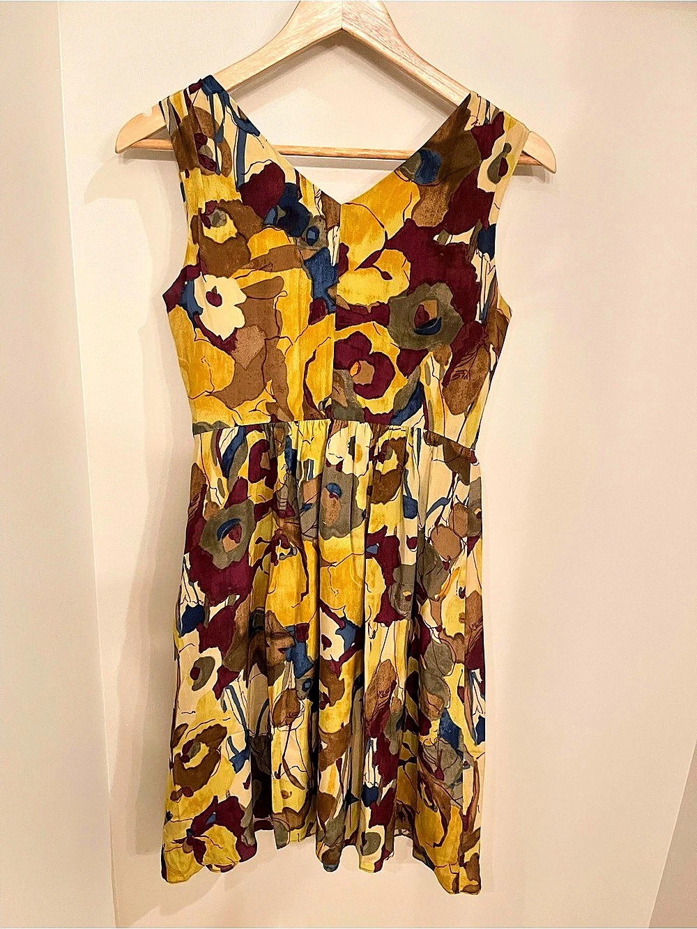Banana Republic Abstract Printed Midi Dress Size XS